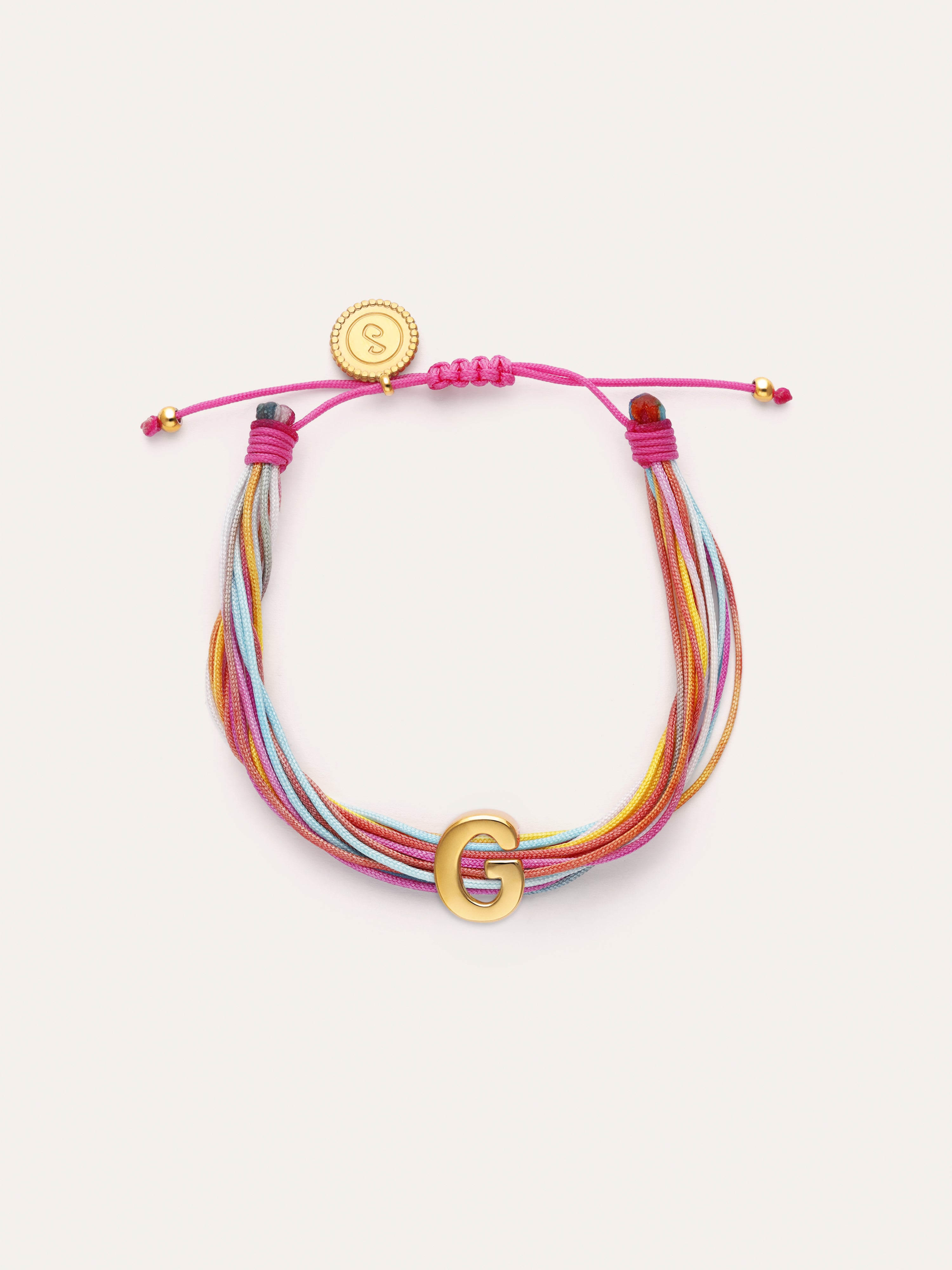 Personalisierbares Armband in Regenbogenfarbe, Edelstahl mit Goldbeschichtung