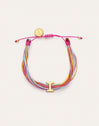 Personalisierbares Armband in Regenbogenfarbe, Edelstahl mit Goldbeschichtung