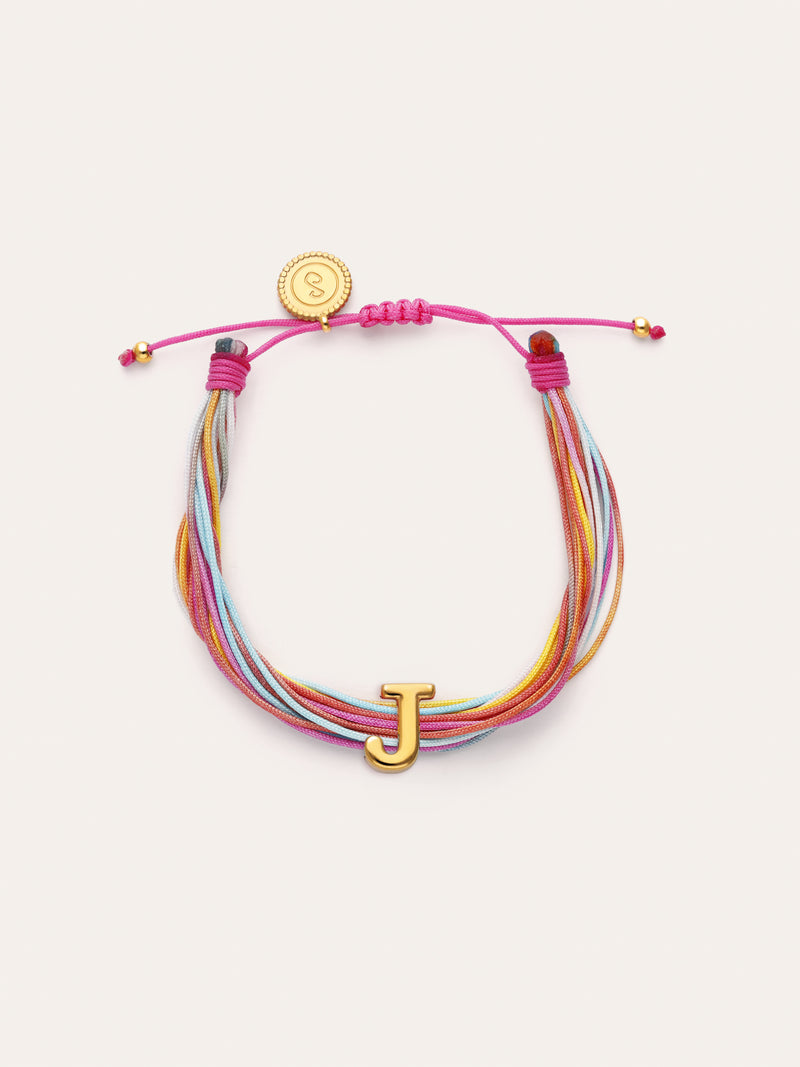 Personalisierbares Armband in Regenbogenfarbe, Edelstahl mit Goldbeschichtung