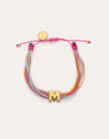 Personalisierbares Armband in Regenbogenfarbe, Edelstahl mit Goldbeschichtung