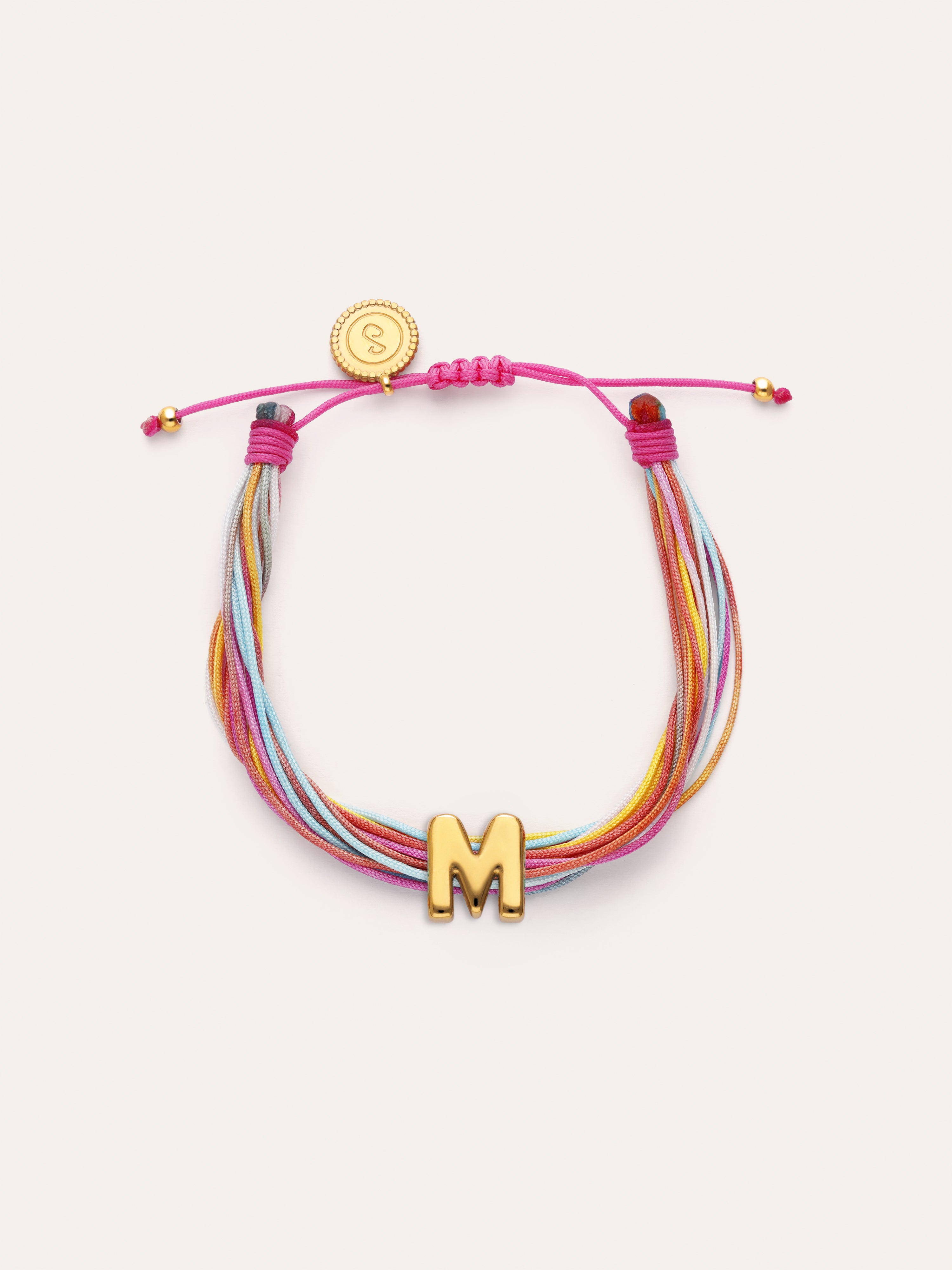 Personalisierbares Armband in Regenbogenfarbe, Edelstahl mit Goldbeschichtung