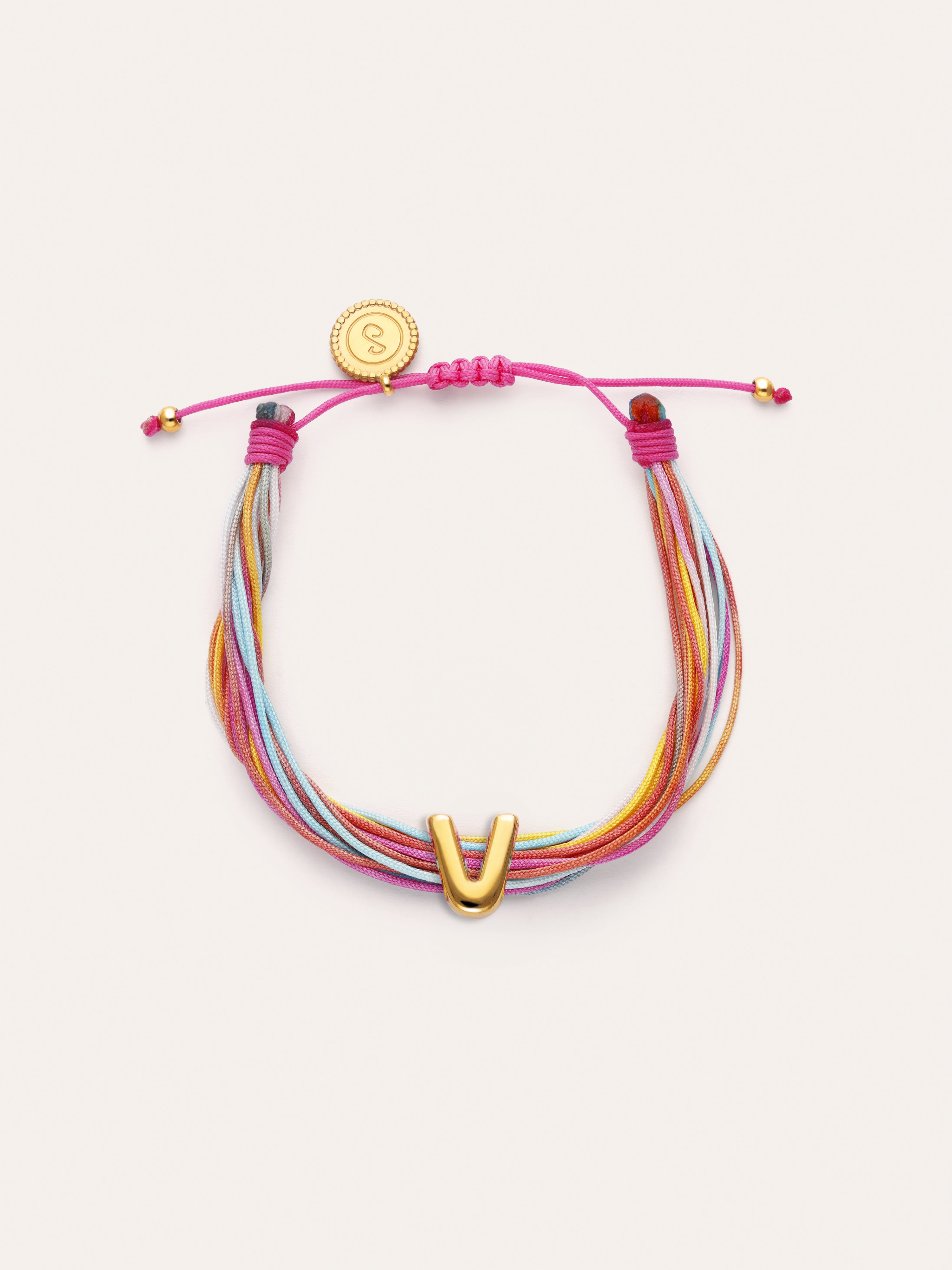 Personalisierbares Armband in Regenbogenfarbe, Edelstahl mit Goldbeschichtung