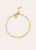 Crystals Sun Stainless Steel Gold Bracelet