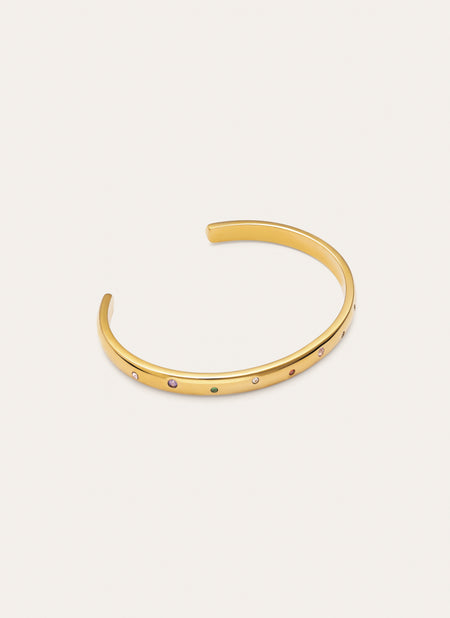 Armband Curve Rainbow Edelstahl vergoldet