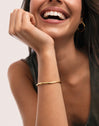 Dane Steel Gold-Plated Cuff Bracelet - vista 4