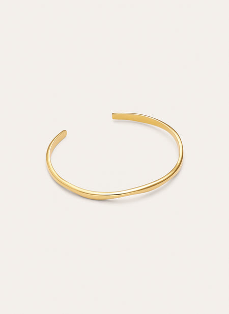 Dane Steel Gold-Plated Cuff Bracelet