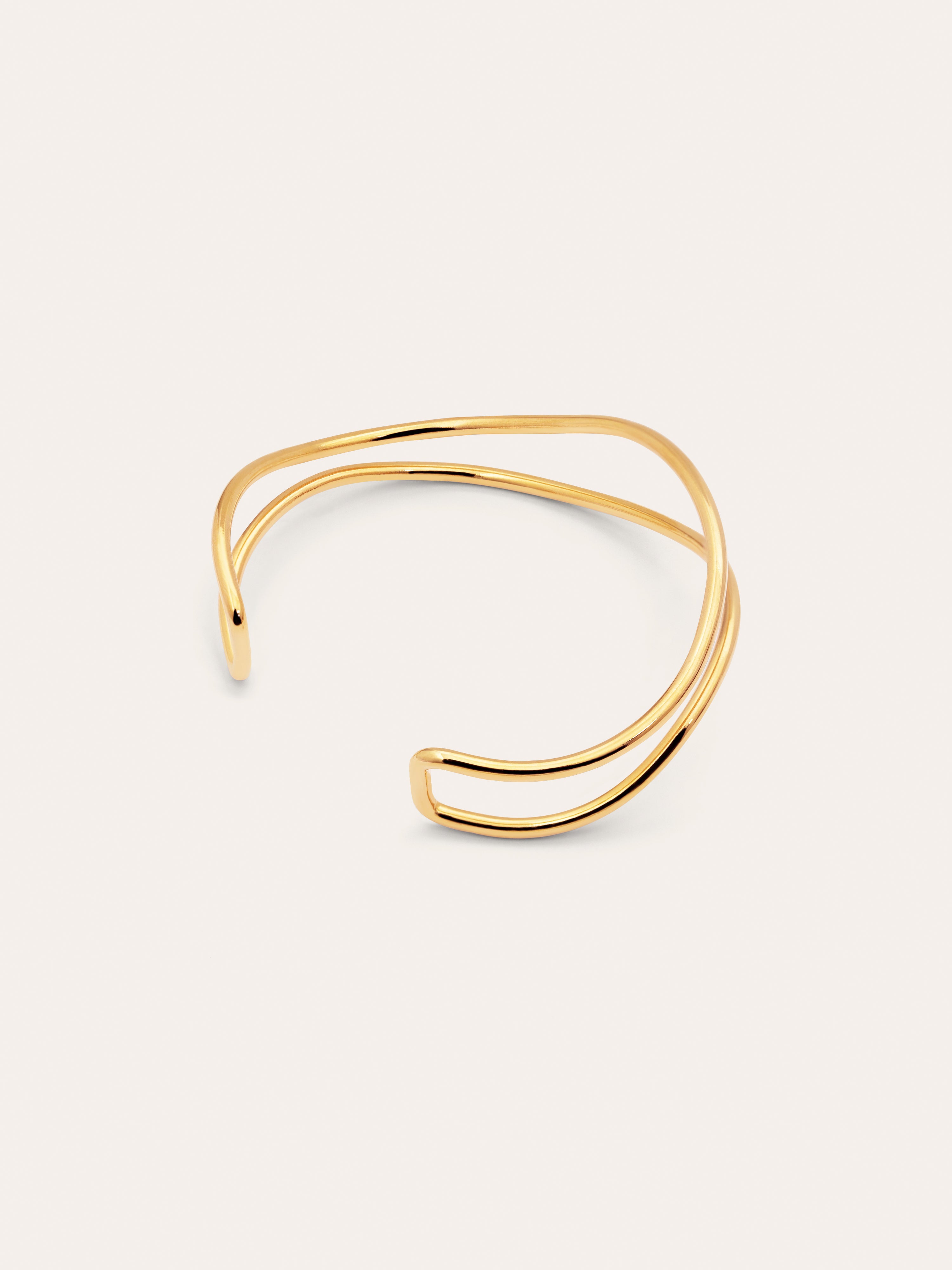 Double Aire Stainless Steel Gold Bracelet 