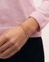 Doppelarmband Carla Emaille Stahl mit Goldbeschichtung