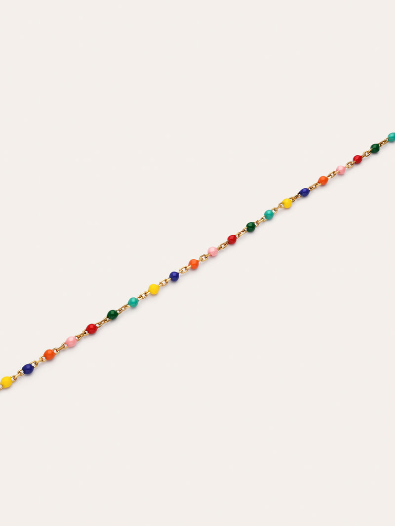 Armband Dots Colors Enamel Stahl