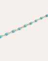 Dots Turquoise Enamel Silver Bracelet