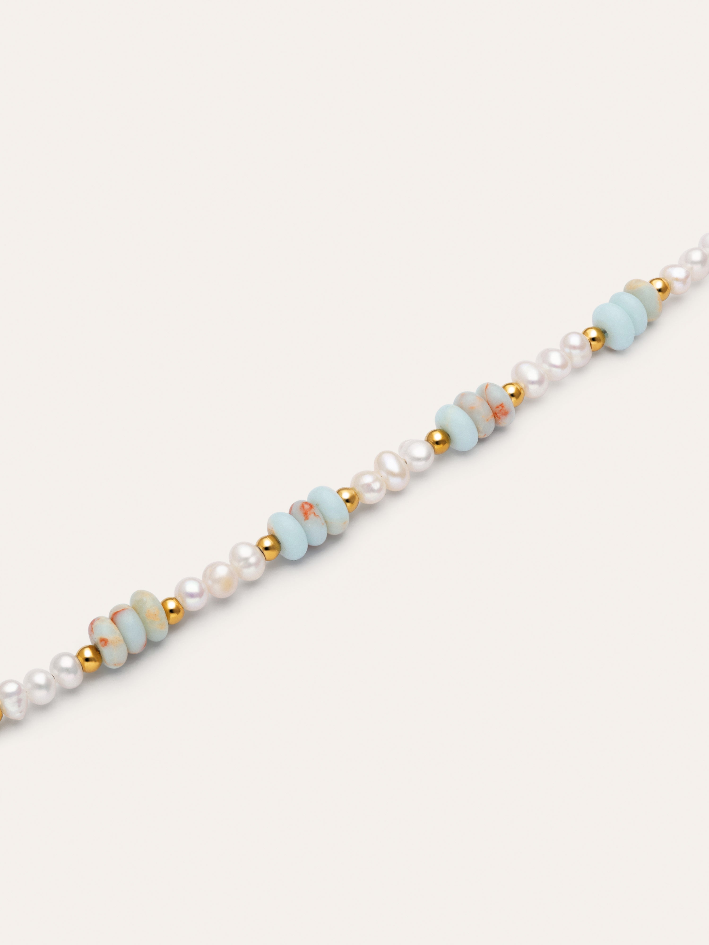 Armband Daylight Perlen Edelstahl vergoldet