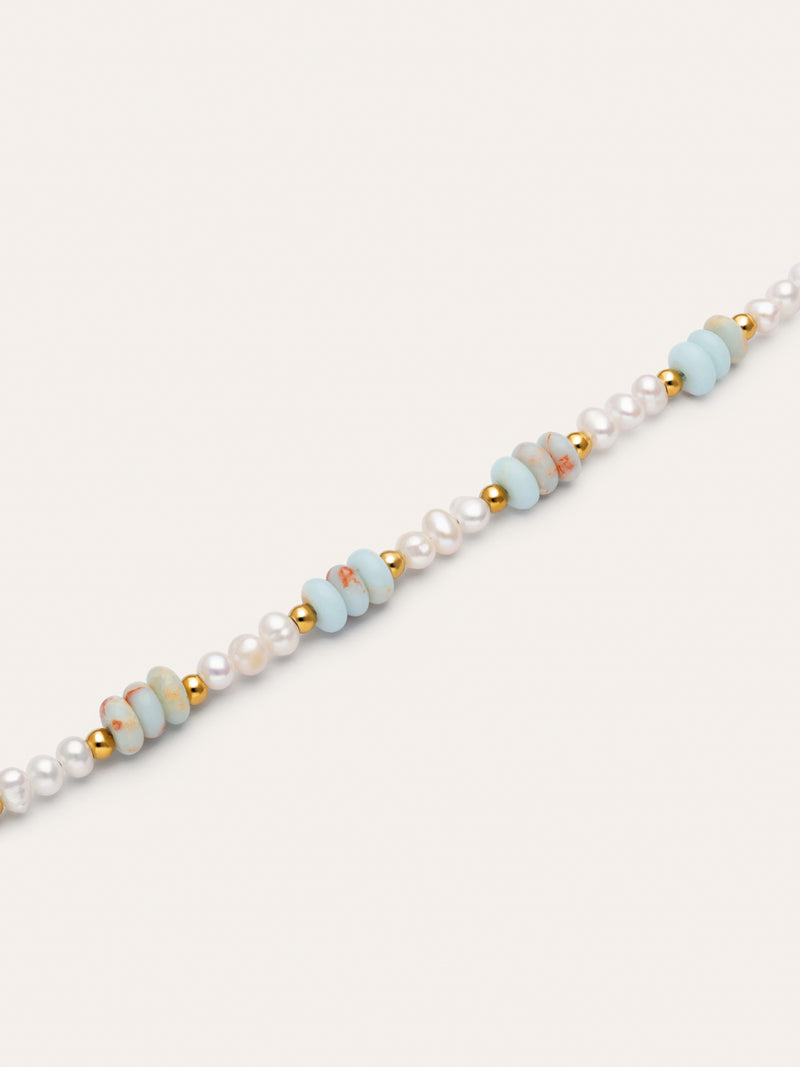 Armband Daylight Perlen Edelstahl vergoldet