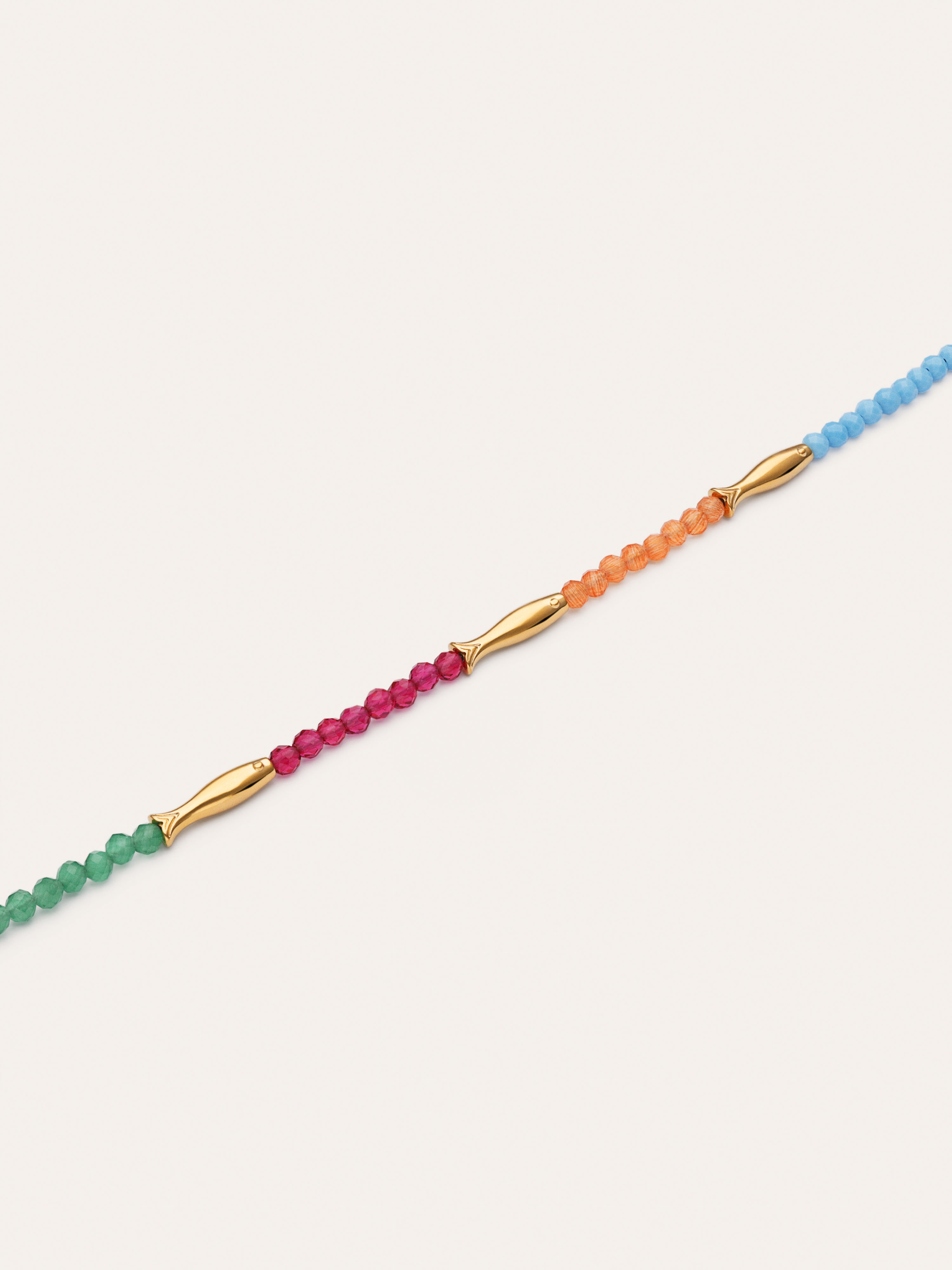 Armband Dye Fische Edelstahl mit Goldbeschichtung