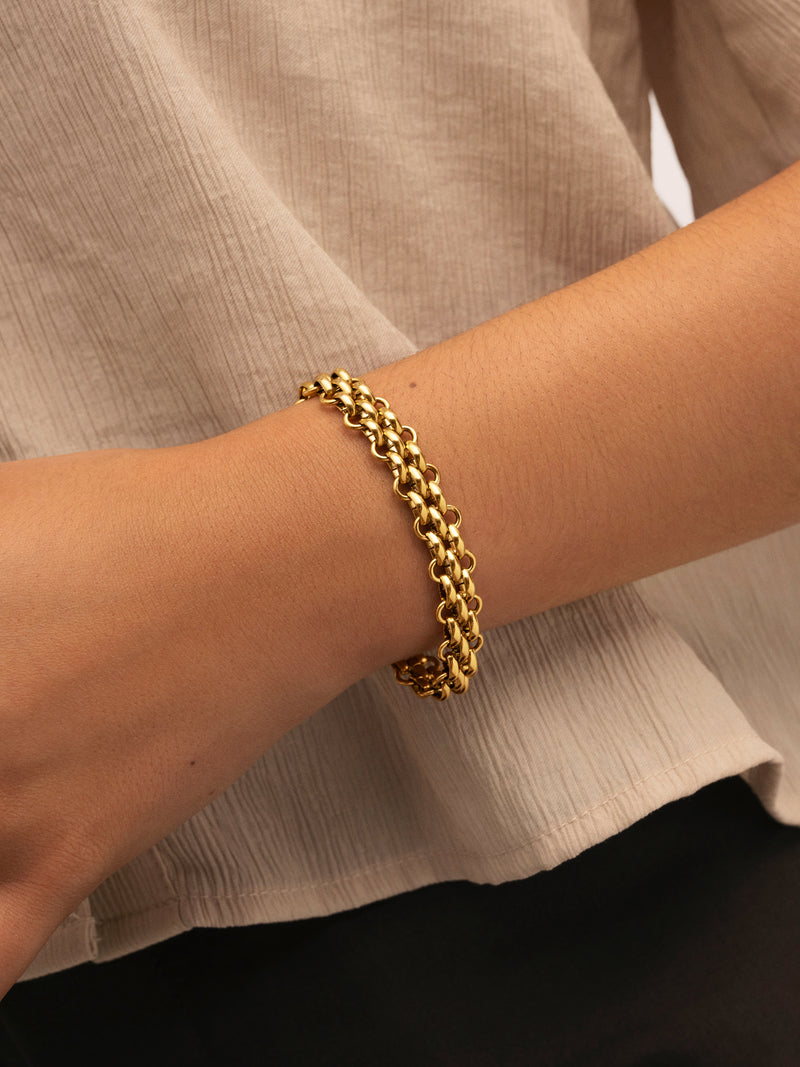 Bracelet Eloria Acier Plaqué Or