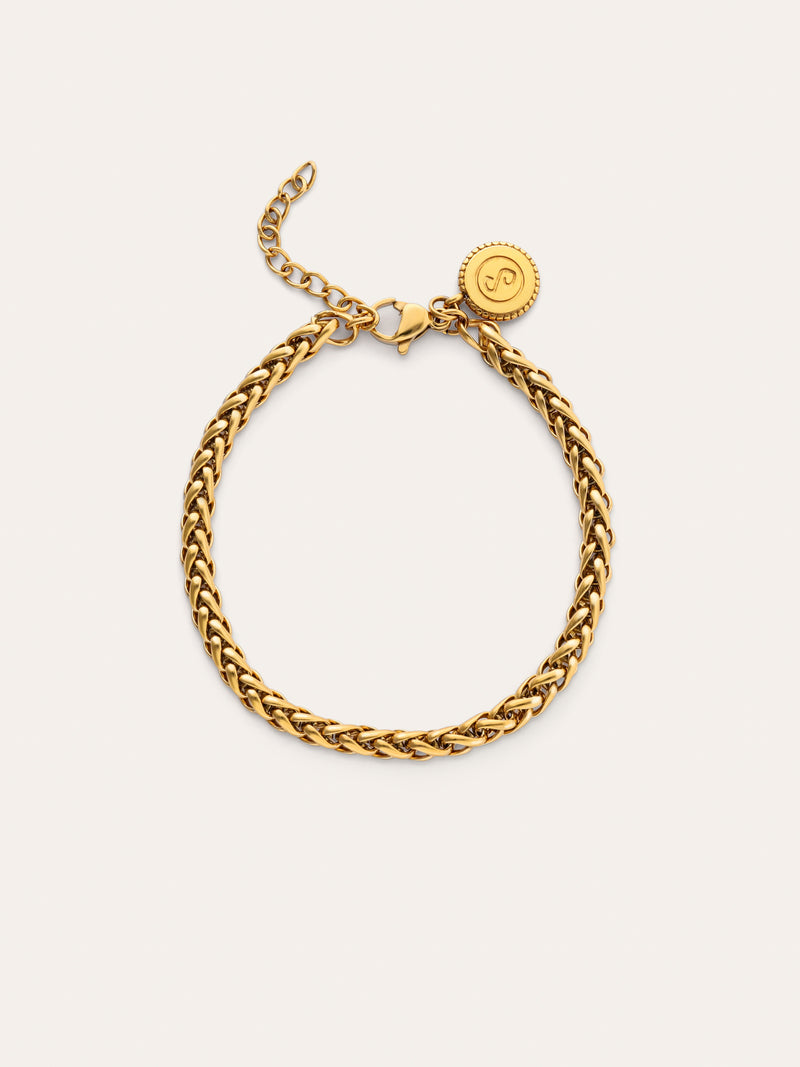 Fine Disco Armband Edelstahl, vergoldet