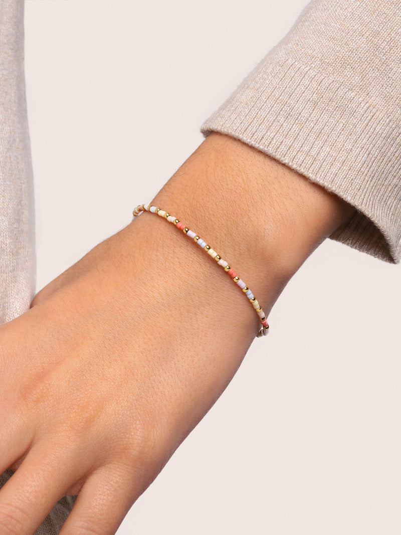 Floral Colors Armband Edelstahl, vergoldet
