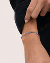 Pulsera Glam Azul Acero Baño Oro