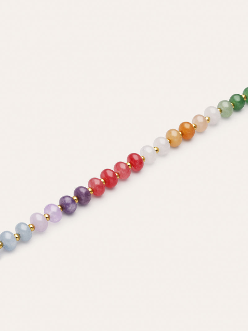 Armband Gummy Stones Edelstahl mit Goldbeschichtung