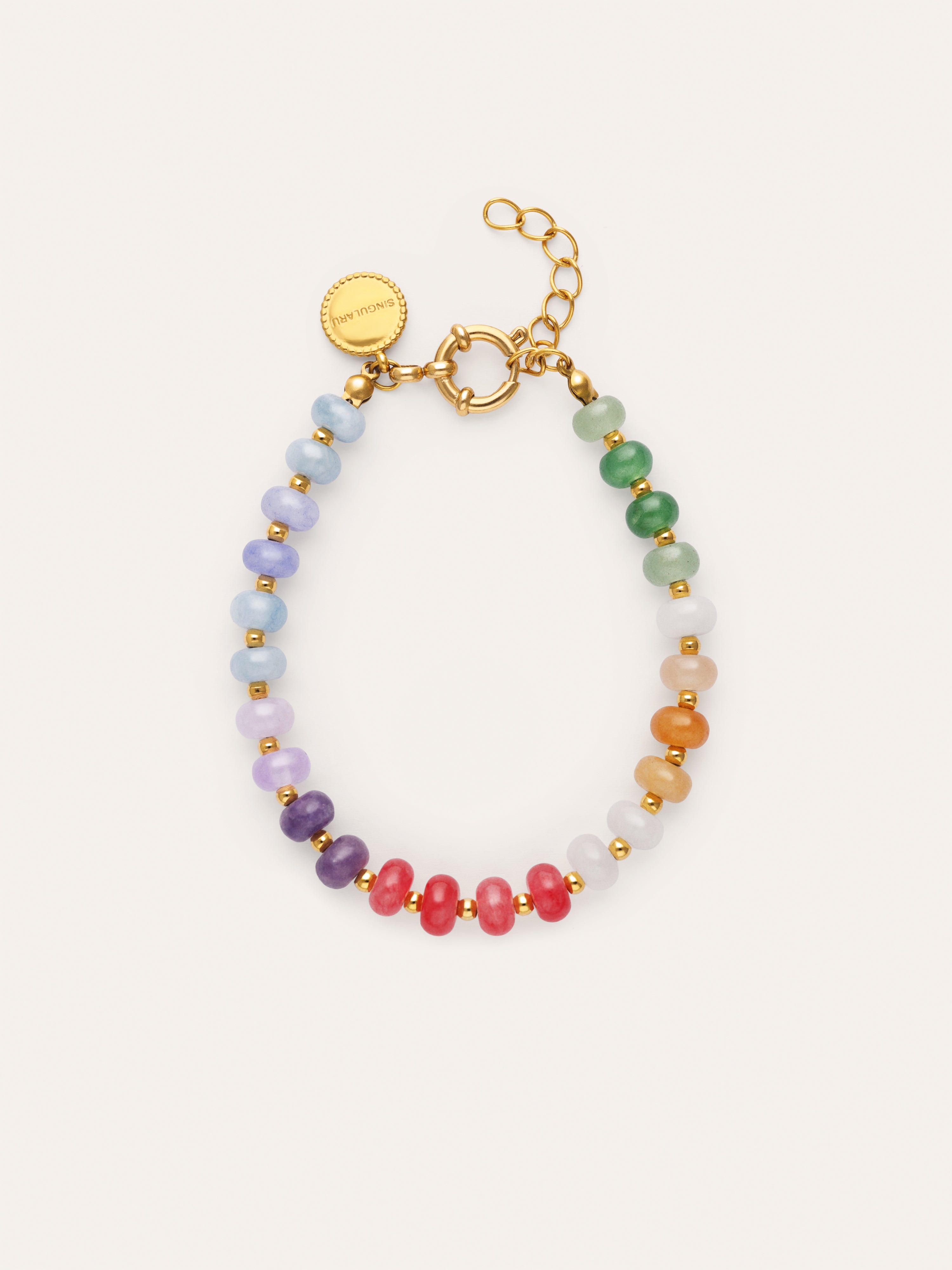 Armband Gummy Stones Edelstahl mit Goldbeschichtung