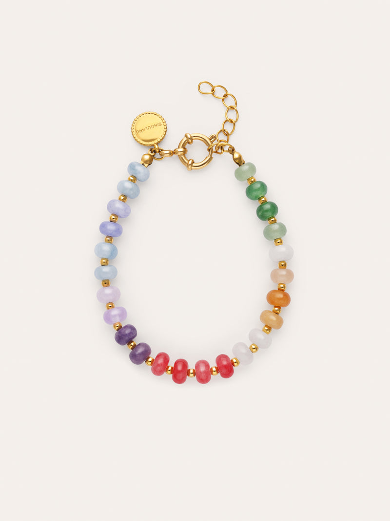 Armband Gummy Stones Edelstahl mit Goldbeschichtung