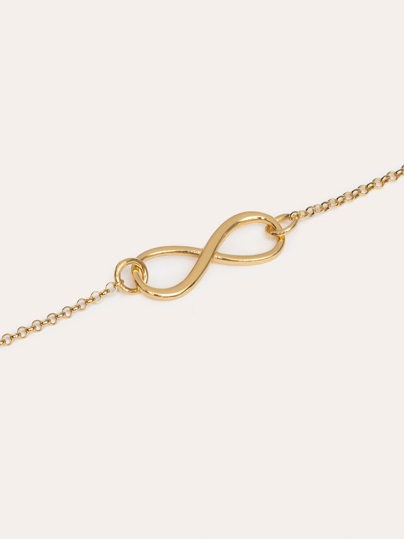 Infinity Armband Silber, vergoldet