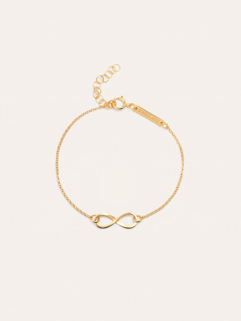 Infinity Armband Silber, vergoldet