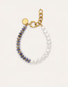 Pulsera Índigo Pearl Acero Baño Oro