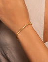 Line Chain Stainless Steel Gold Bracelet 