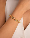 Link Rainbow Enamel Gold Bracelet