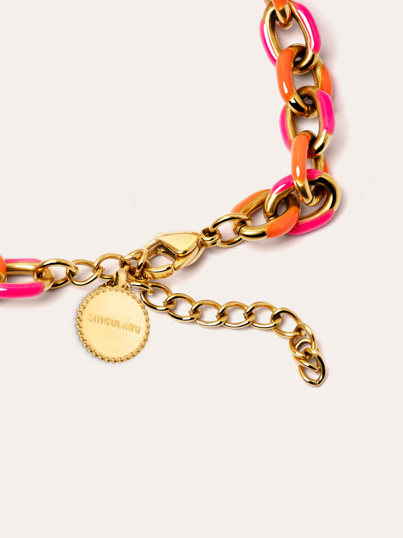 Link Tropical Armband Edelstahl, vergoldet