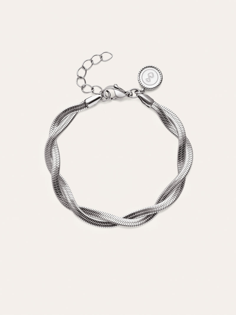 Pulseira Dupla Lisse Twister Aço