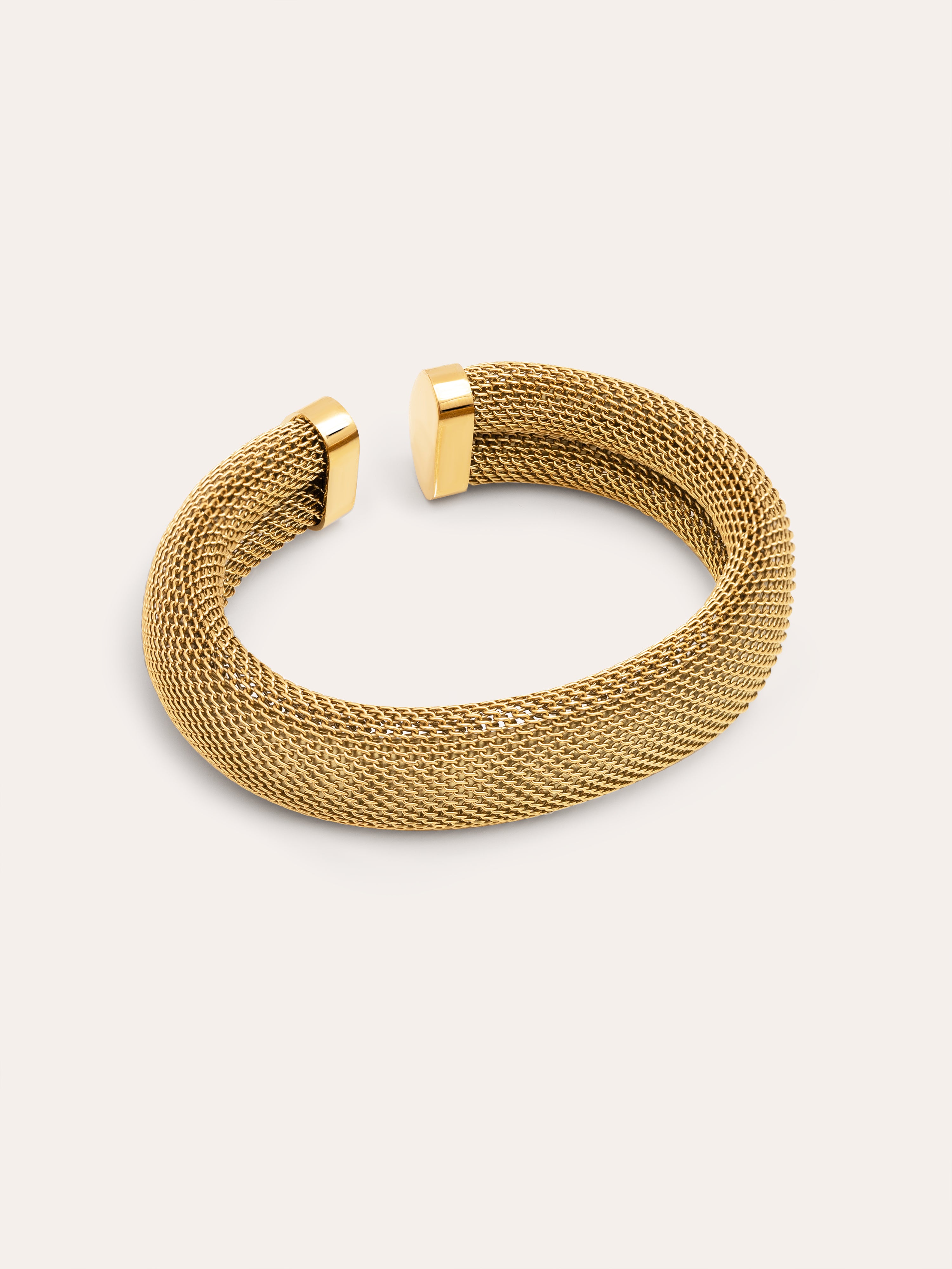 Mesh Stainless Steel Gold Bracelet 