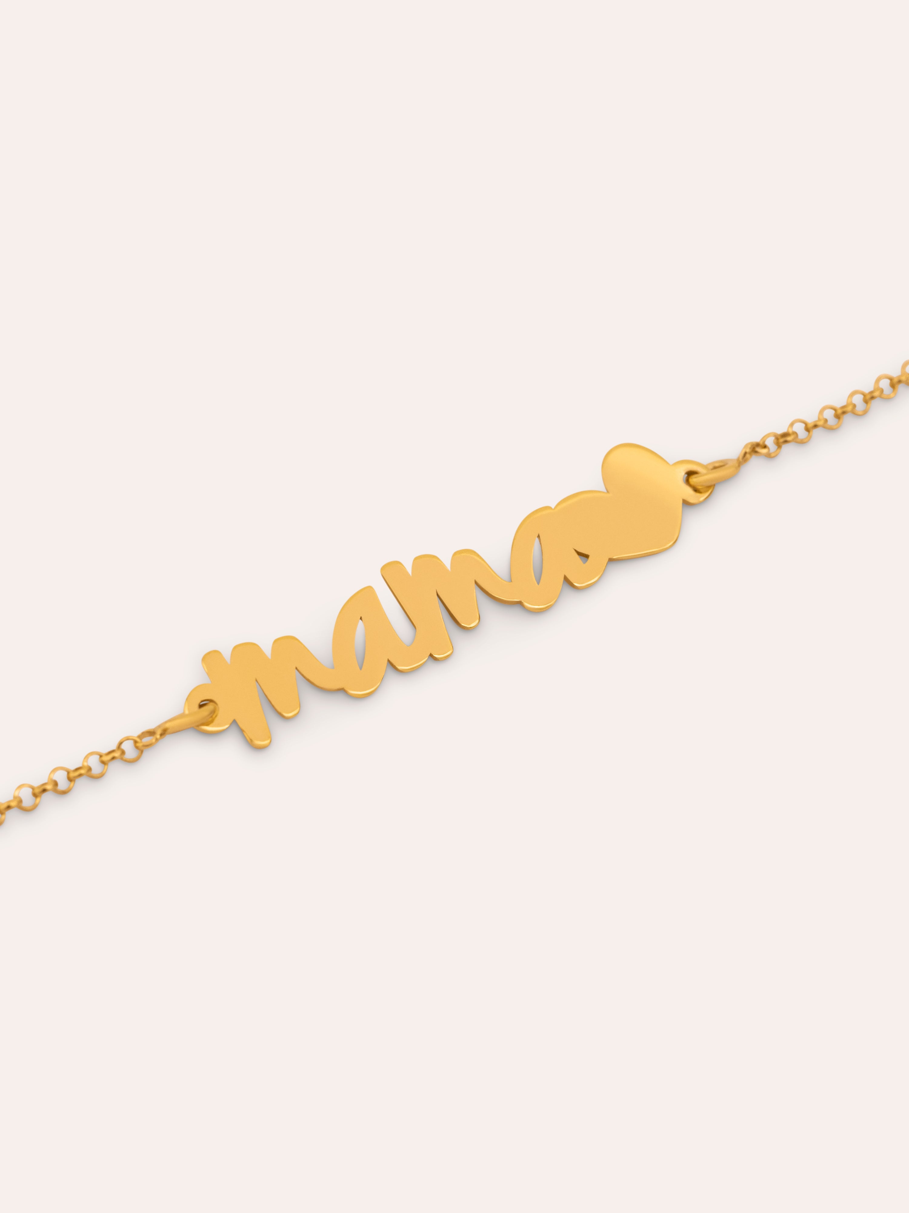 Mama Heart Gold Bracelet