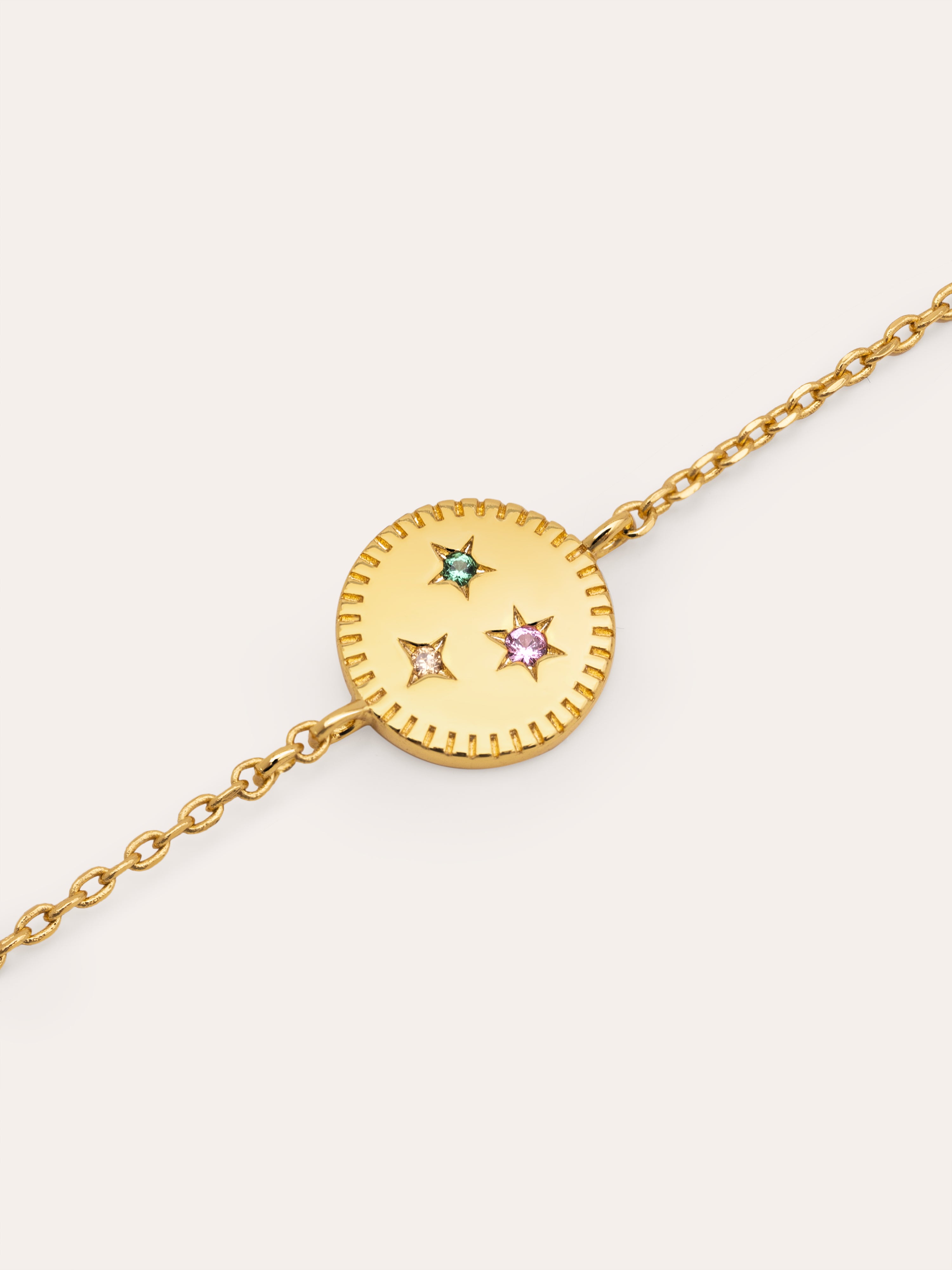 Medallion Spark Color Gold Bracelet