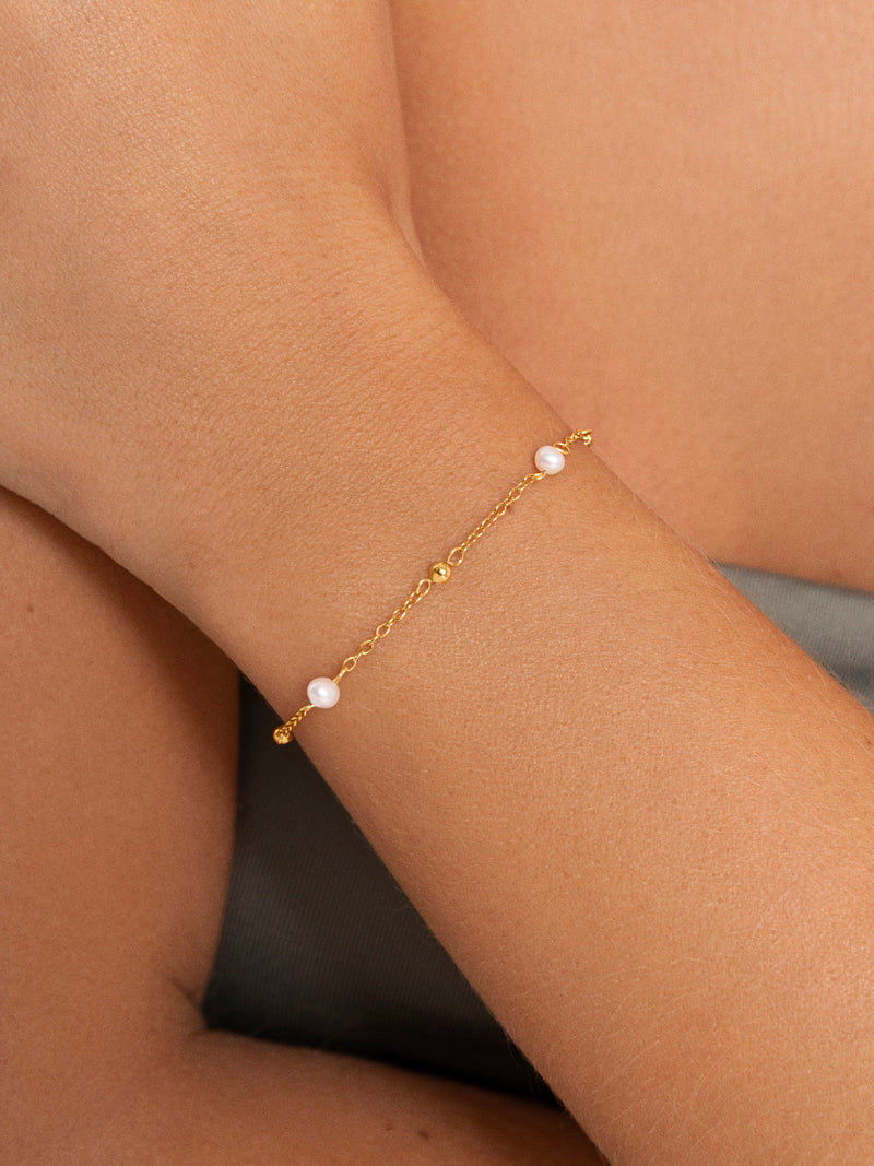 Bracelet Bahia Pearls Acier plaqué or