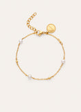 Pulsera Bahia Pearls Acero Baño Oro
