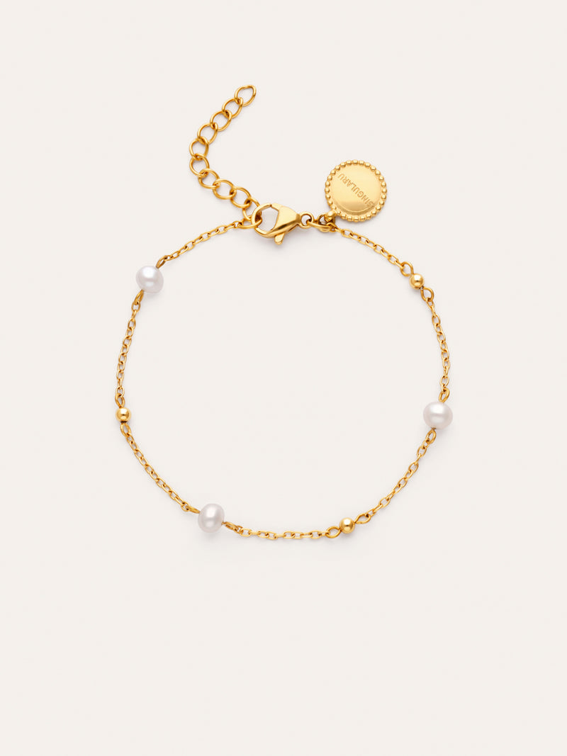 Bracelet Bahia Pearls Acier plaqué or