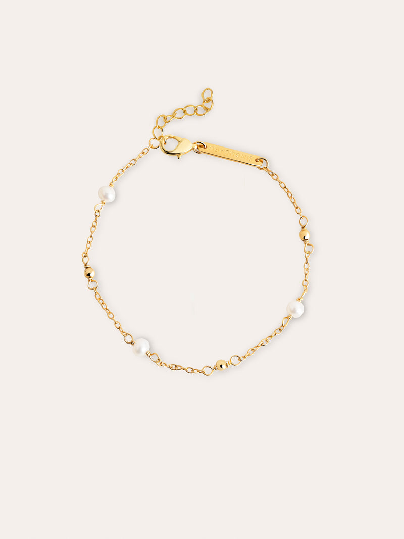 Bahia Pearls Armband Silber, vergoldet