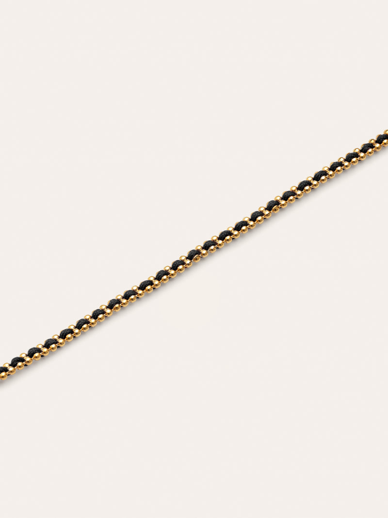 Morgana Black Armband Edelstahl, vergoldet