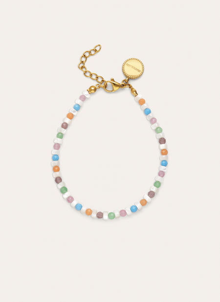 Pulsera Nacary Colors aus Stahl mit 18kt Goldbeschichtung