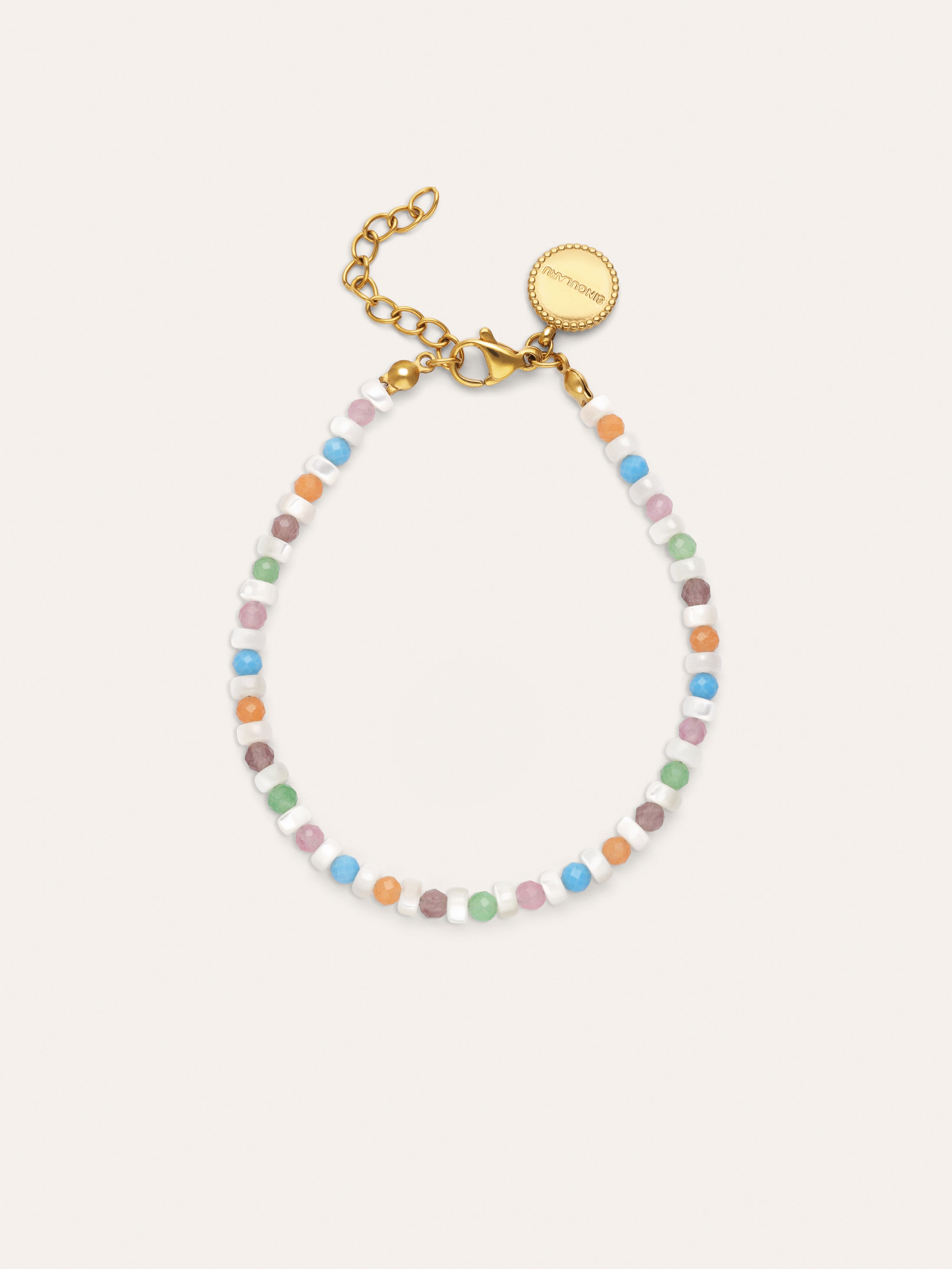 Pulsera Nacary Colors aus Stahl mit 18kt Goldbeschichtung