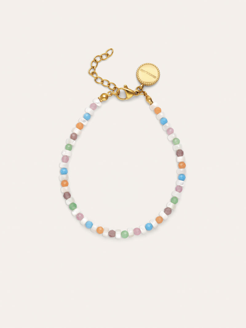 Pulsera Nacary Colors aus Stahl mit 18kt Goldbeschichtung