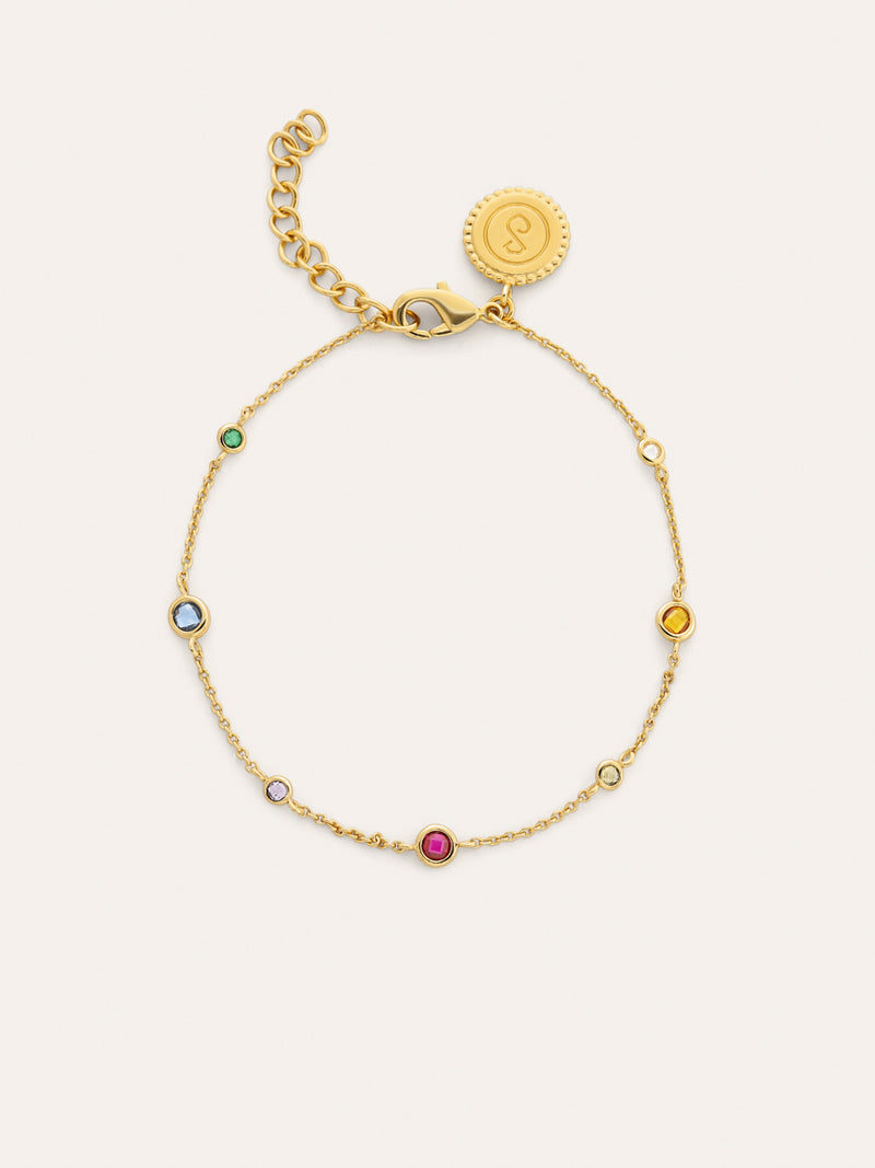 New Orbit Multicolor Armband, vergoldet