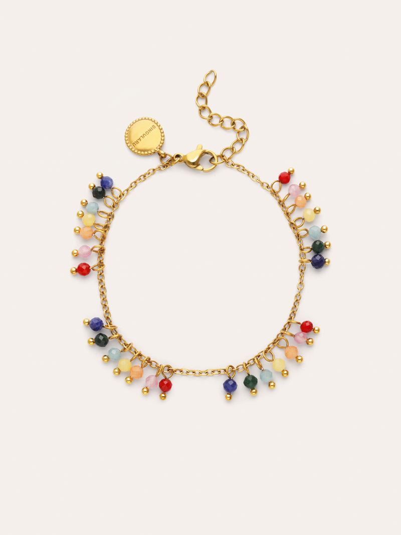 Pulsera Palmar Colors Acero Baño Oro
