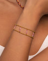 Pink Havana Stainless Steel Gold Bracelet