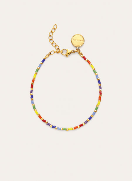 Armband Rainbow Colors Edelstahl vergoldet