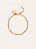 Bracelet chapelet acier plaqué or