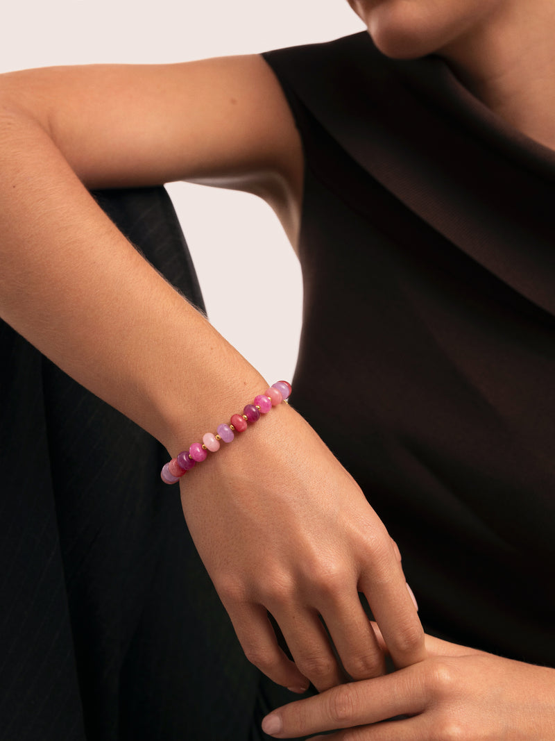 Rosé Stones Armband Edelstahl, vergoldet