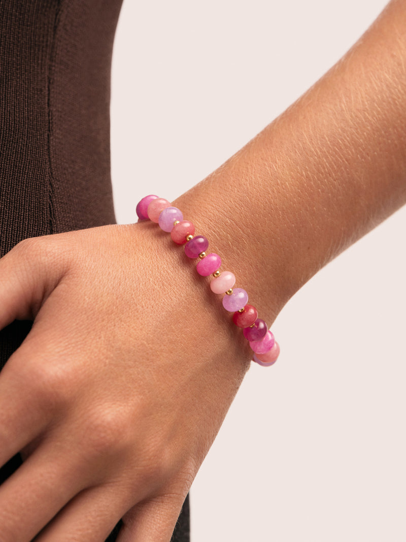 Rosé Stones Armband Edelstahl, vergoldet