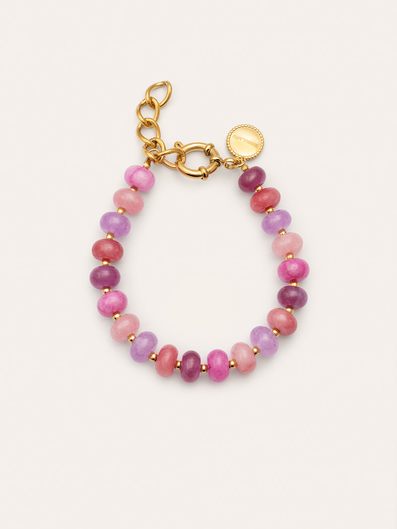 Rosé Stones Armband Edelstahl, vergoldet